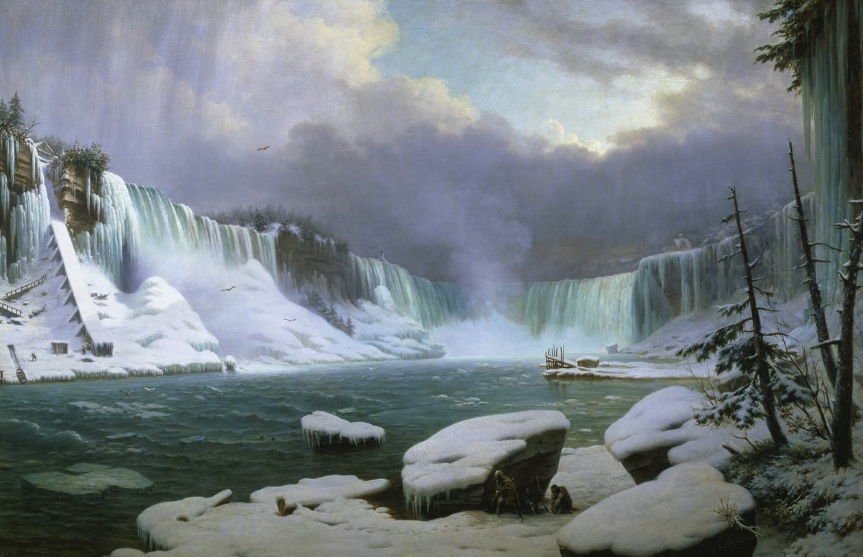 Cascate del Niagara in inverno da Hippolyte Sebron