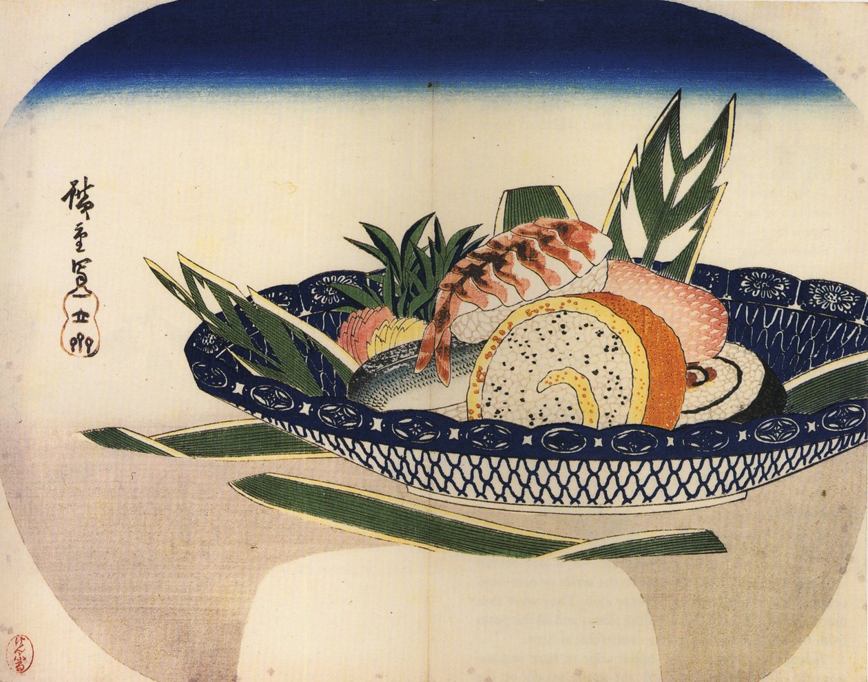 Ciotola di sushi da Utagawa Hiroshige