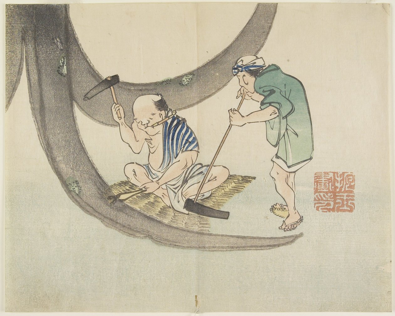 (Riparazione di barche), c. 1830 da Hogyoku