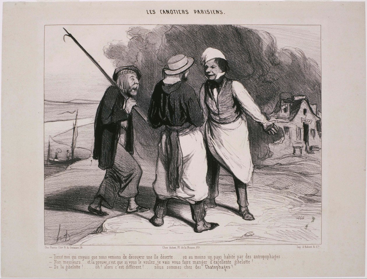 I canottieri parigini - Guarda! Io che pensavo che avessimo appena scoperto... da Honoré Daumier
