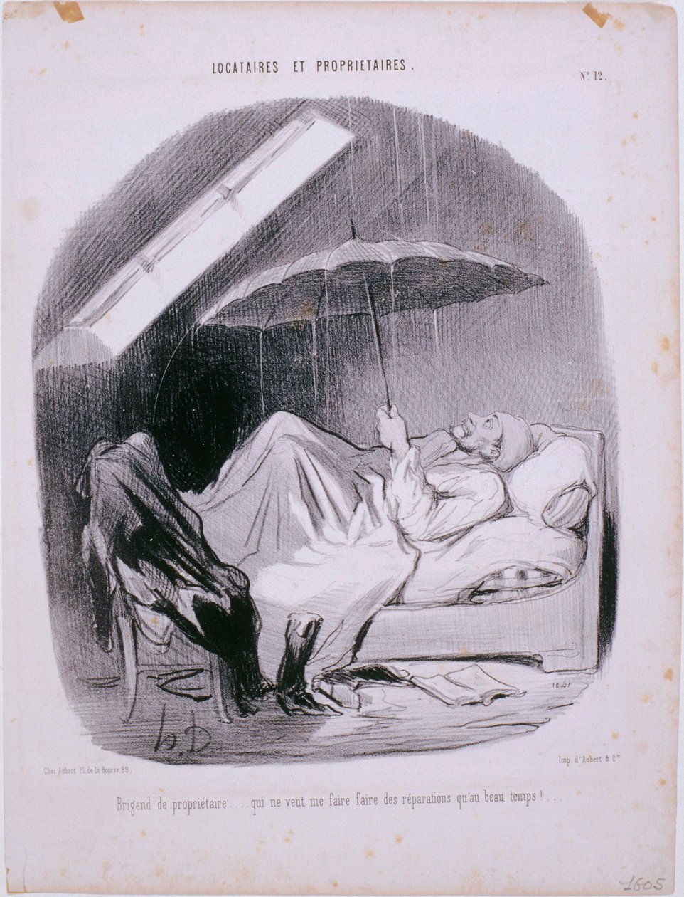 Inquilini e proprietari - Brigante di proprietario da Honoré Daumier