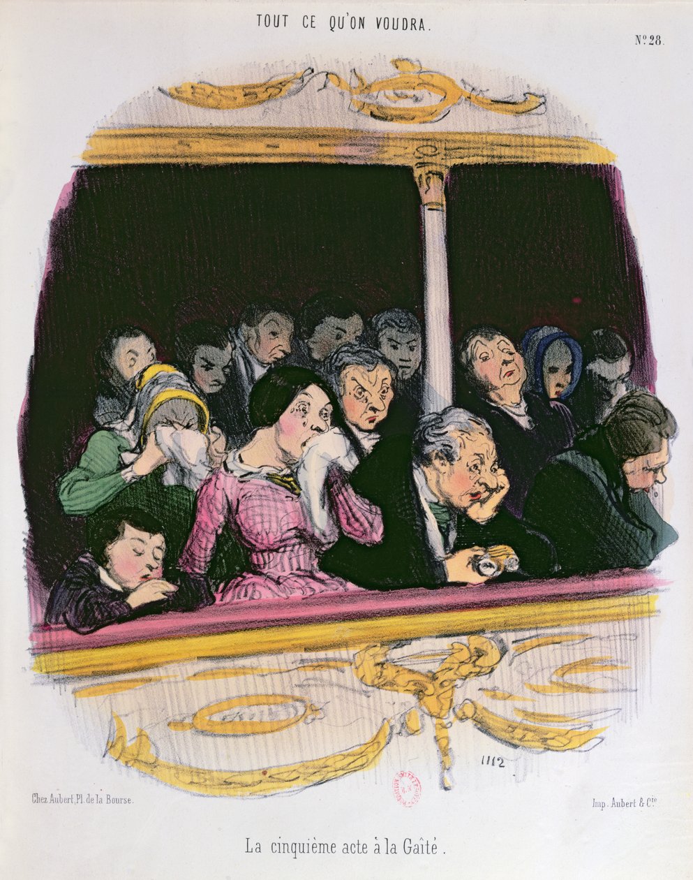 Il quinto atto al Gaiety Theatre, metà del XIX secolo da Honoré Daumier