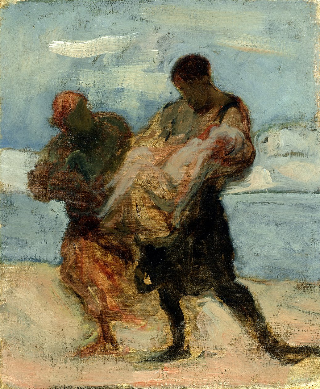 Il salvataggio, c.1870 da Honoré Daumier