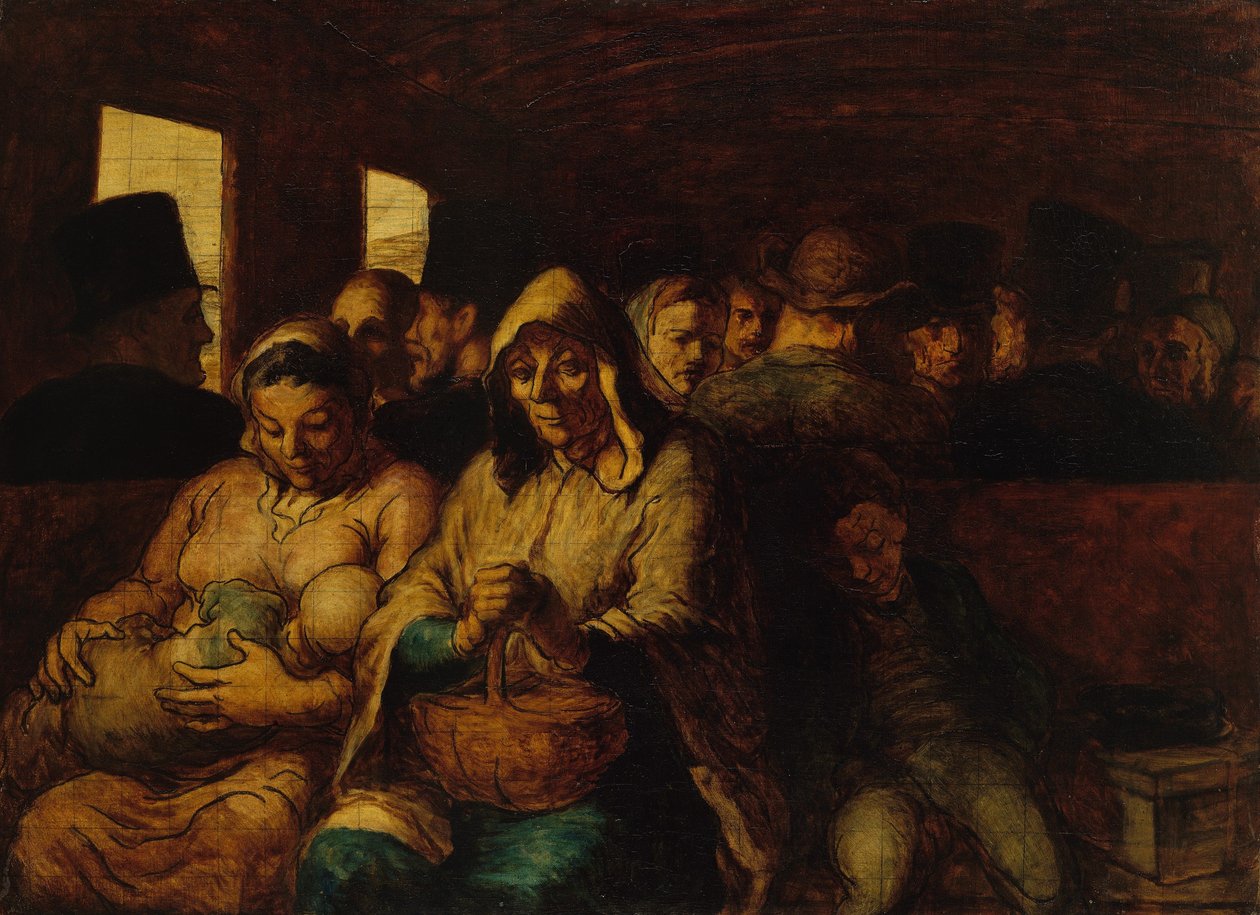 La carrozza di terza classe da Honoré Daumier