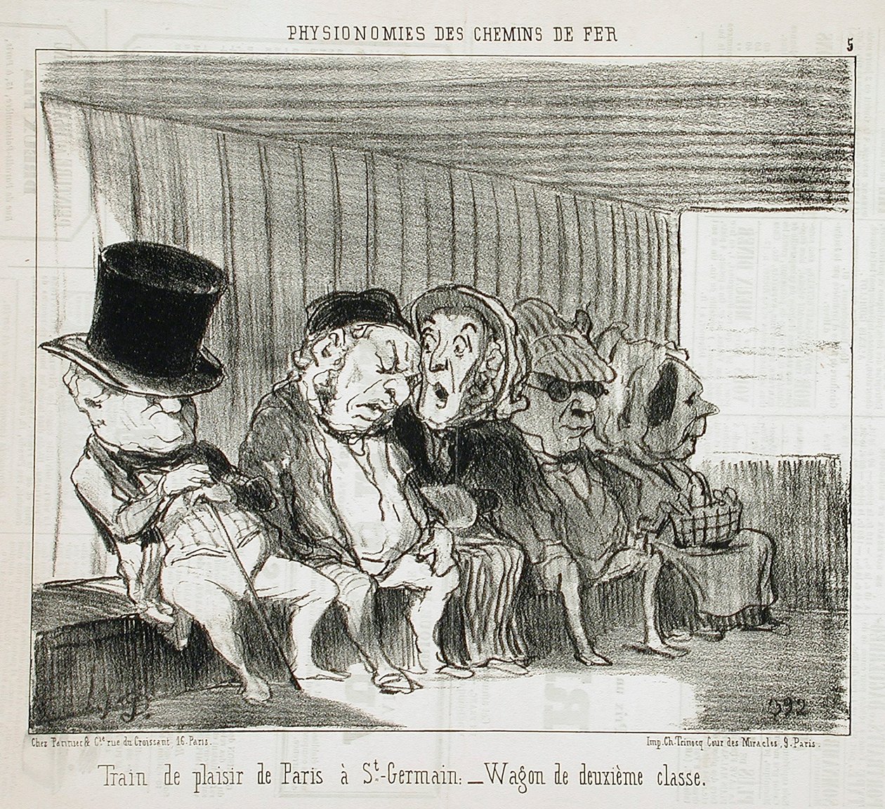 Treno di piacere da Parigi a St-Germain... da Honoré Daumier