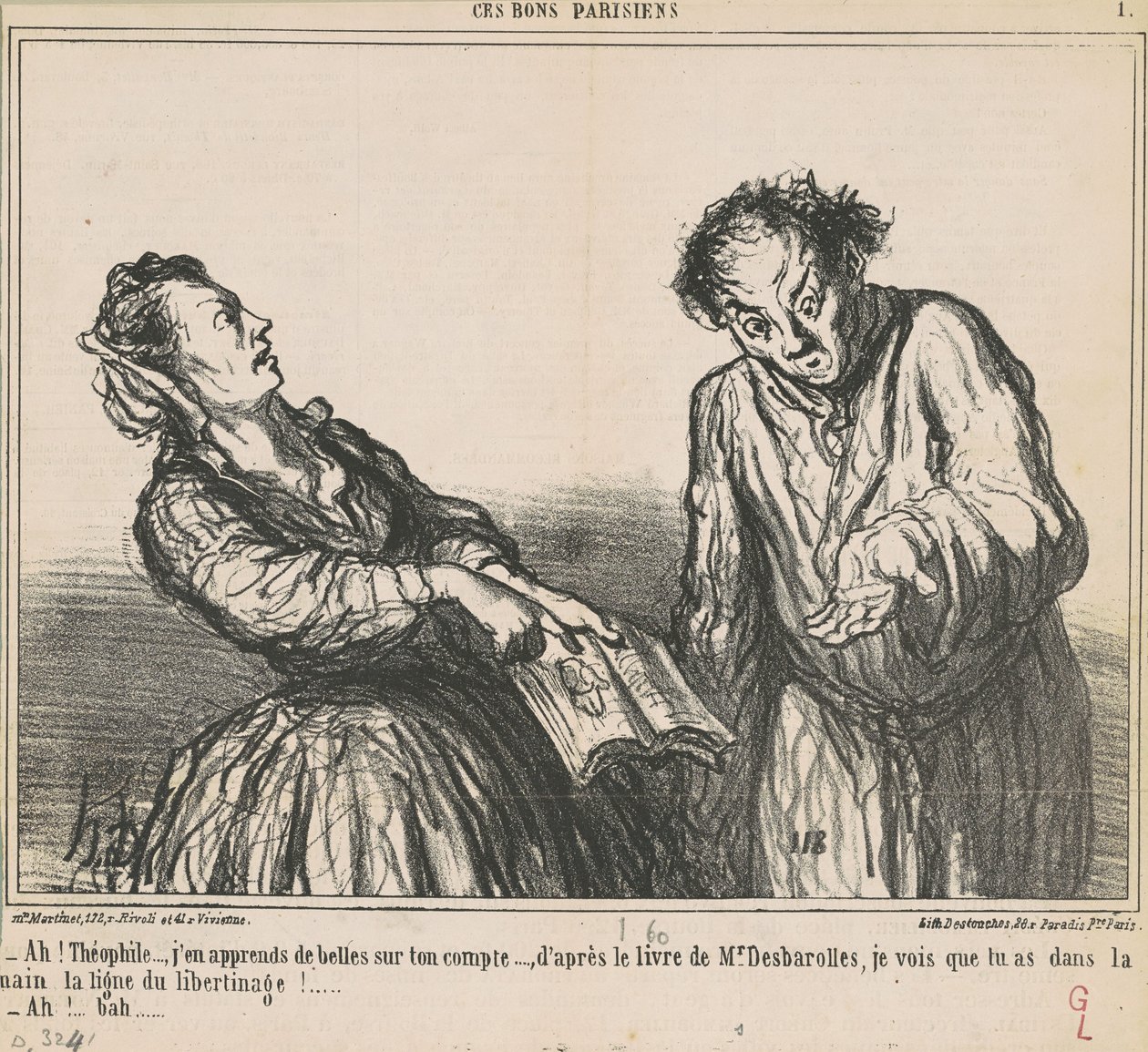Ah! Théophile... ne sento di belle... da Honoré Daumier