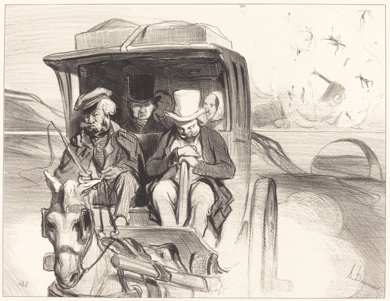 Andiamo... che diavolo cocchiere... da Honoré Daumier