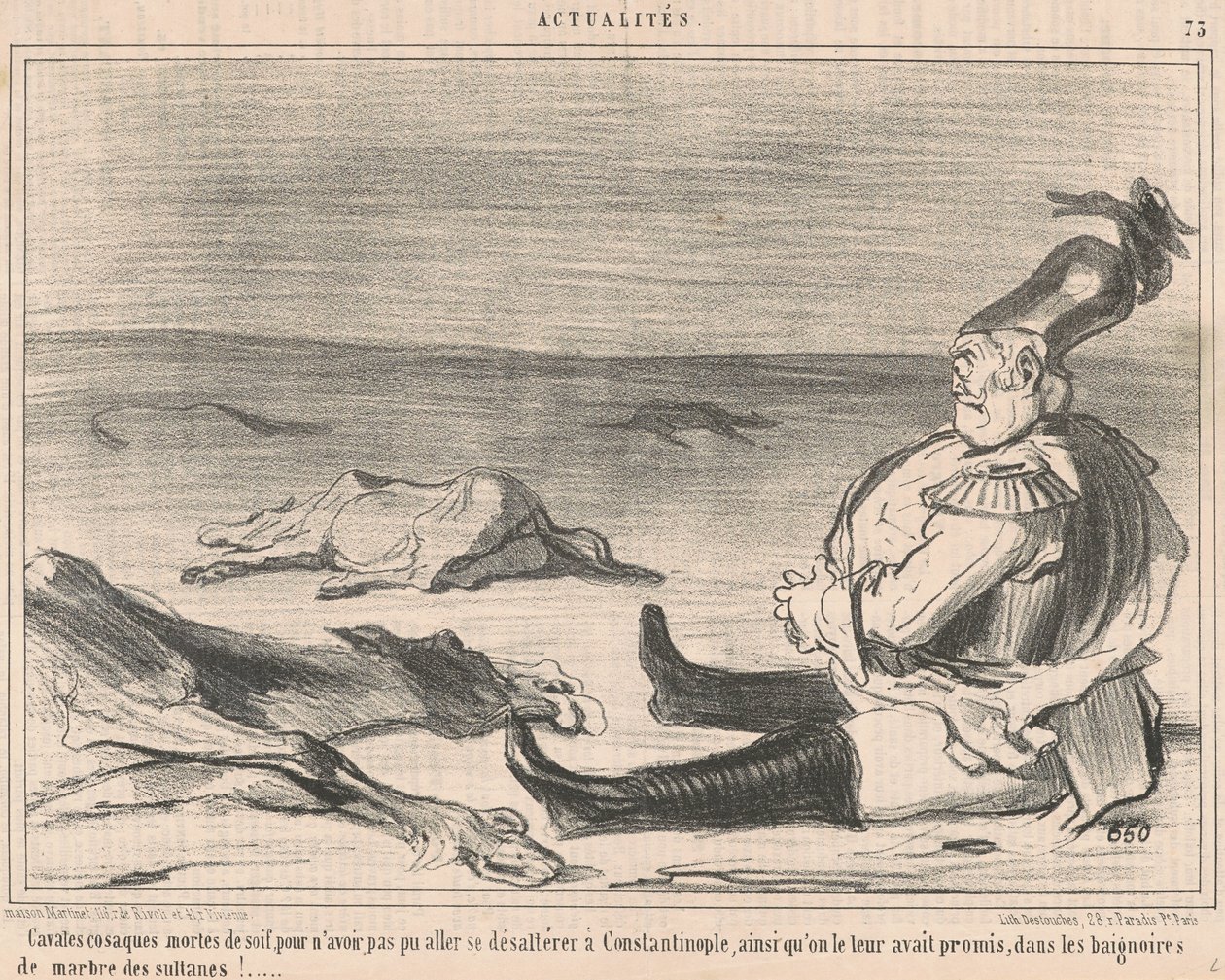 Cavalli Cosacchi Morti di Sete... da Honoré Daumier