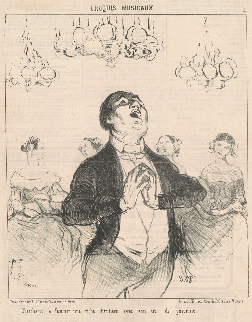 Cercando di affascinare una ricca ... da Honoré Daumier