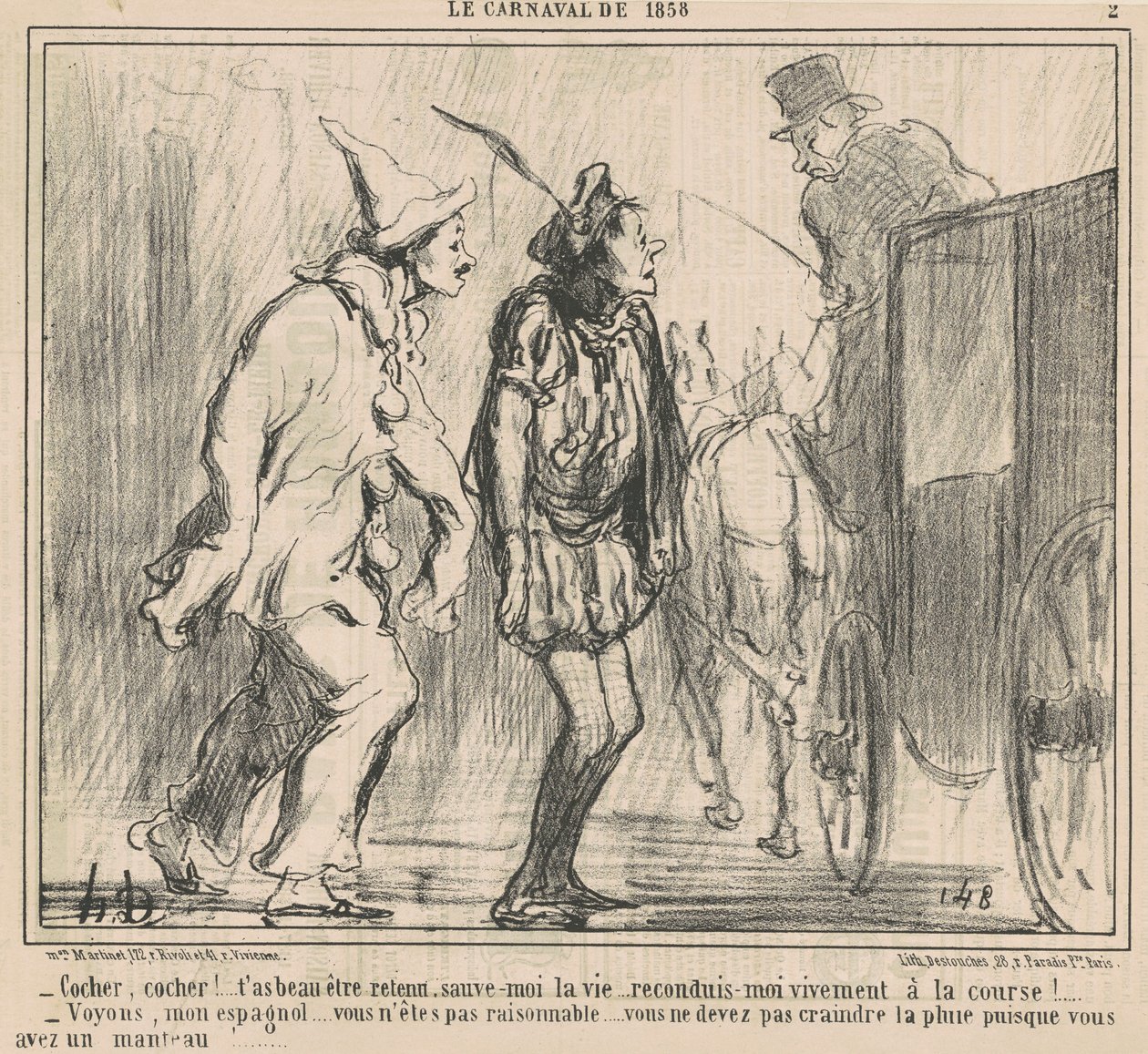 Cocchiere, cocchiere! da Honoré Daumier