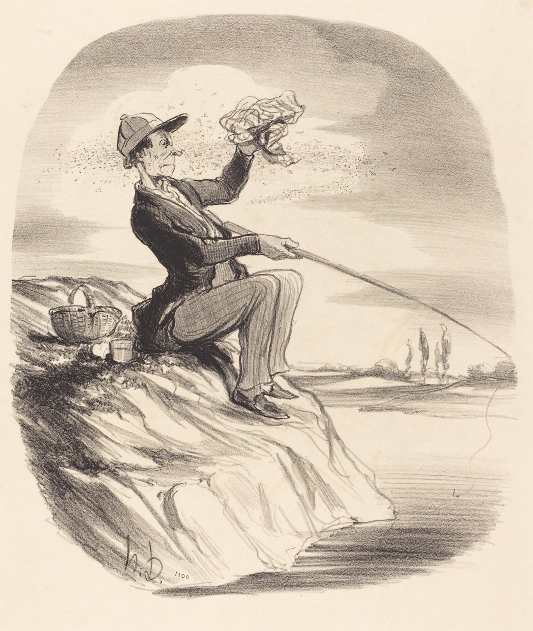 Disagio di andare a pesca... da Honoré Daumier
