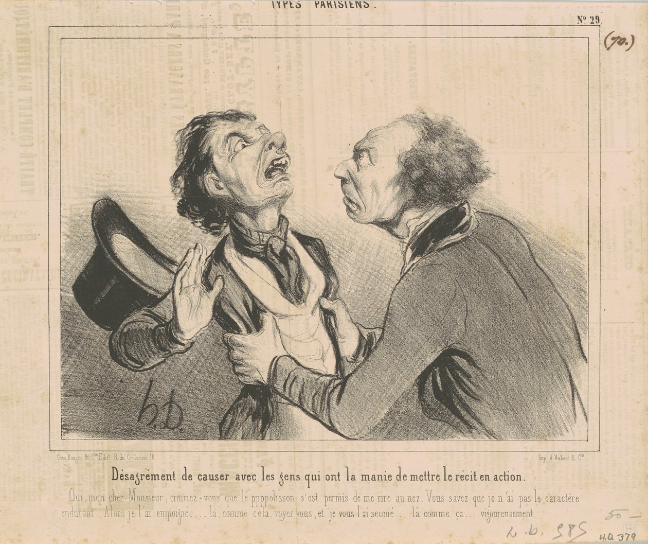 Disagio di parlare con la gente... da Honoré Daumier