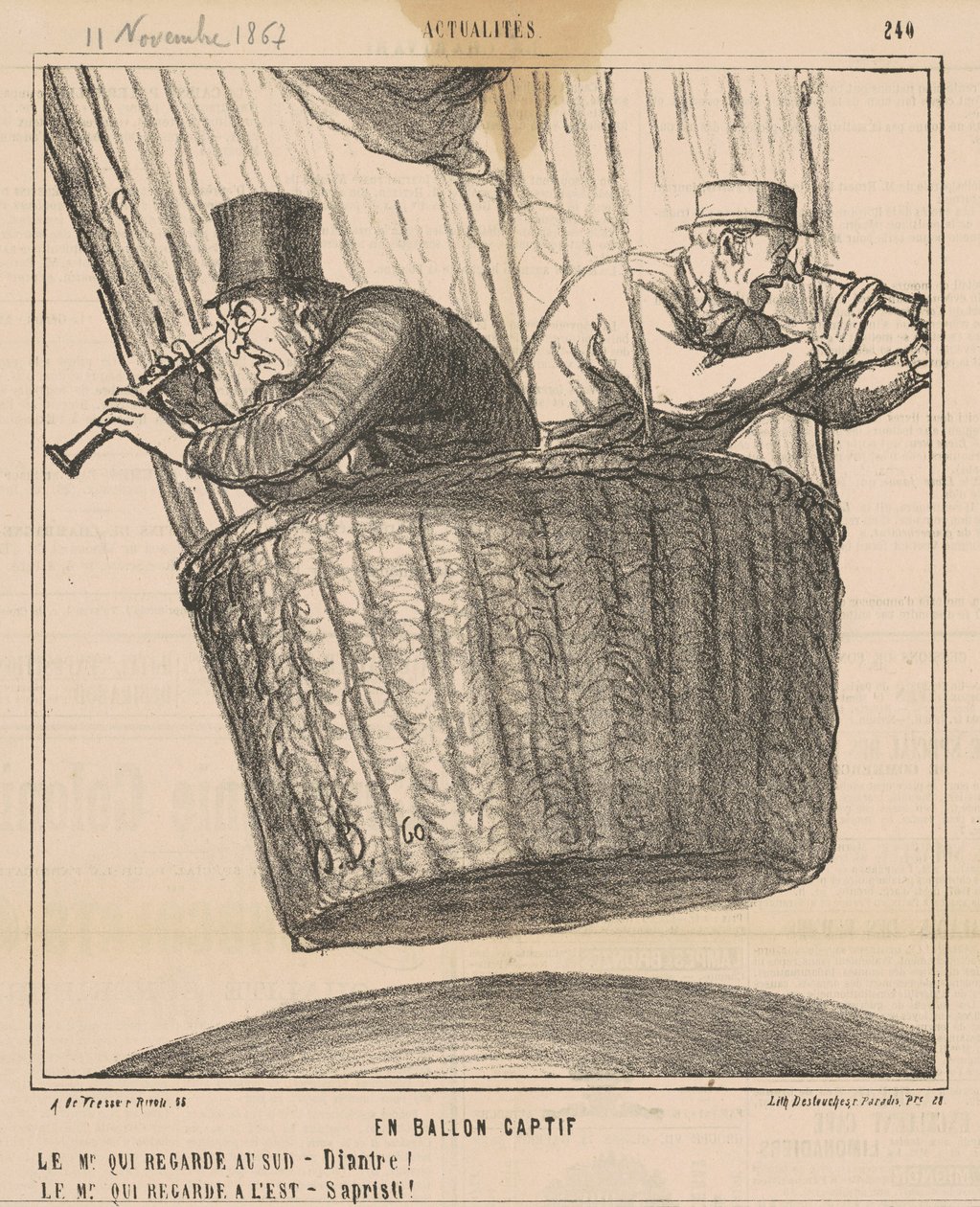 In Mongolfiera da Honoré Daumier