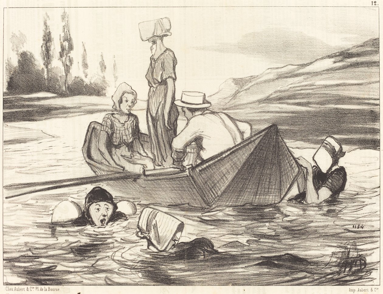 En pleine eau da Honoré Daumier