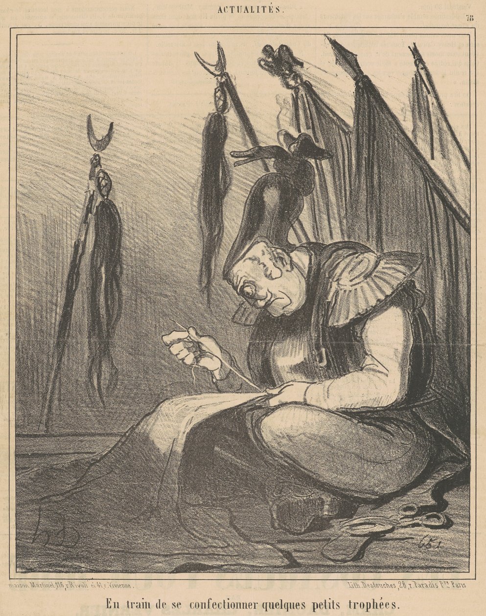 In procinto di ... confezionare alcuni da Honoré Daumier