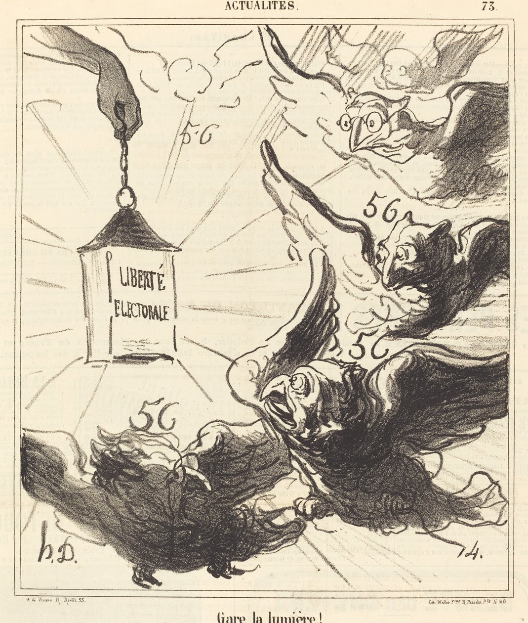 Gare la lumière! da Honoré Daumier