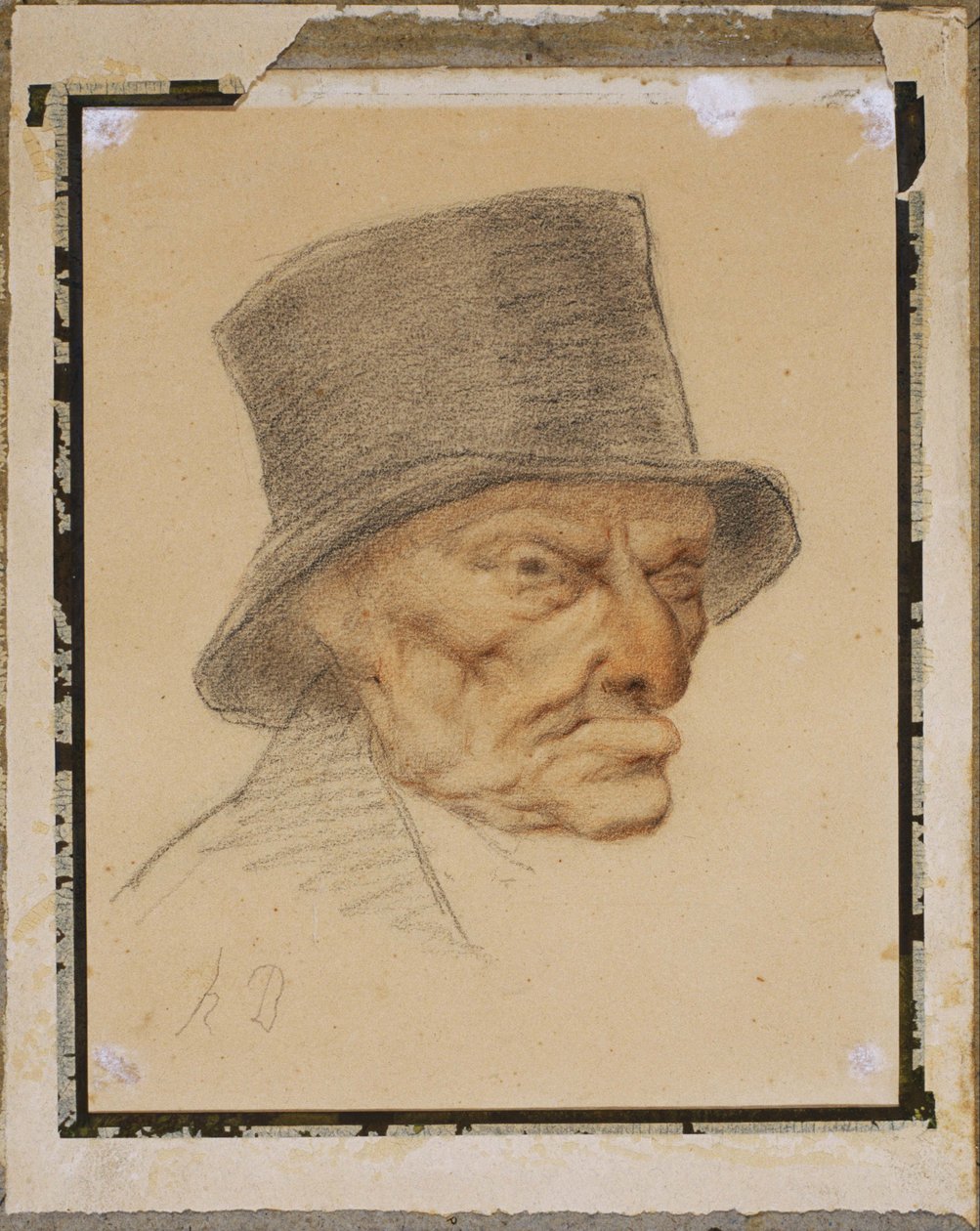 Testa di un vecchio da Honoré Daumier