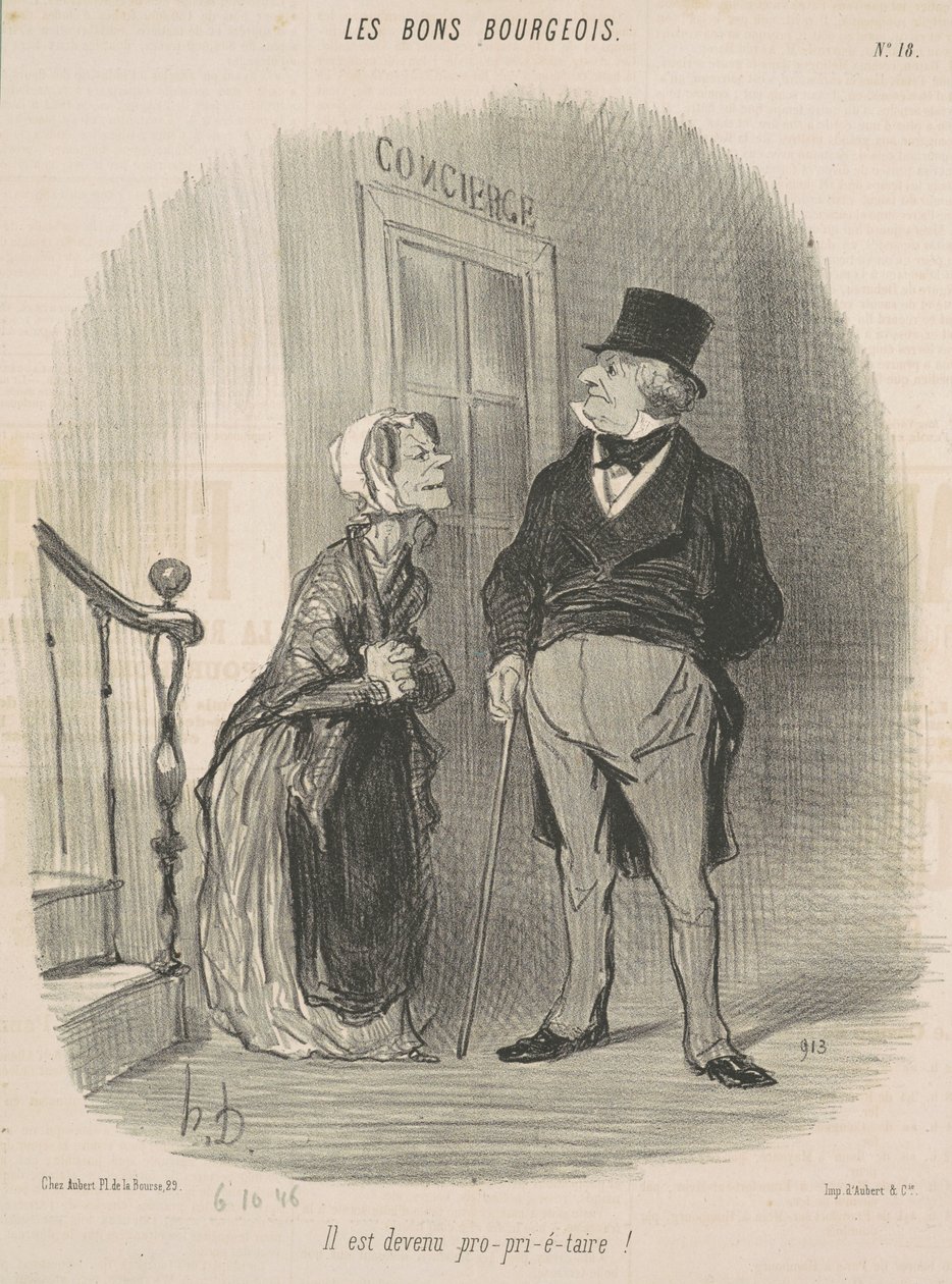 È diventato proprietario! da Honoré Daumier