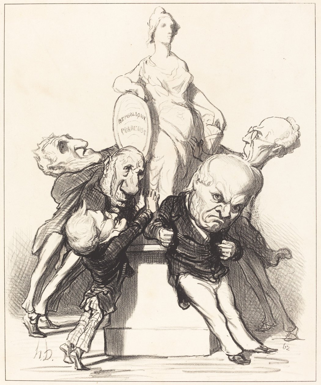 Pretendono di sostenerla da Honoré Daumier