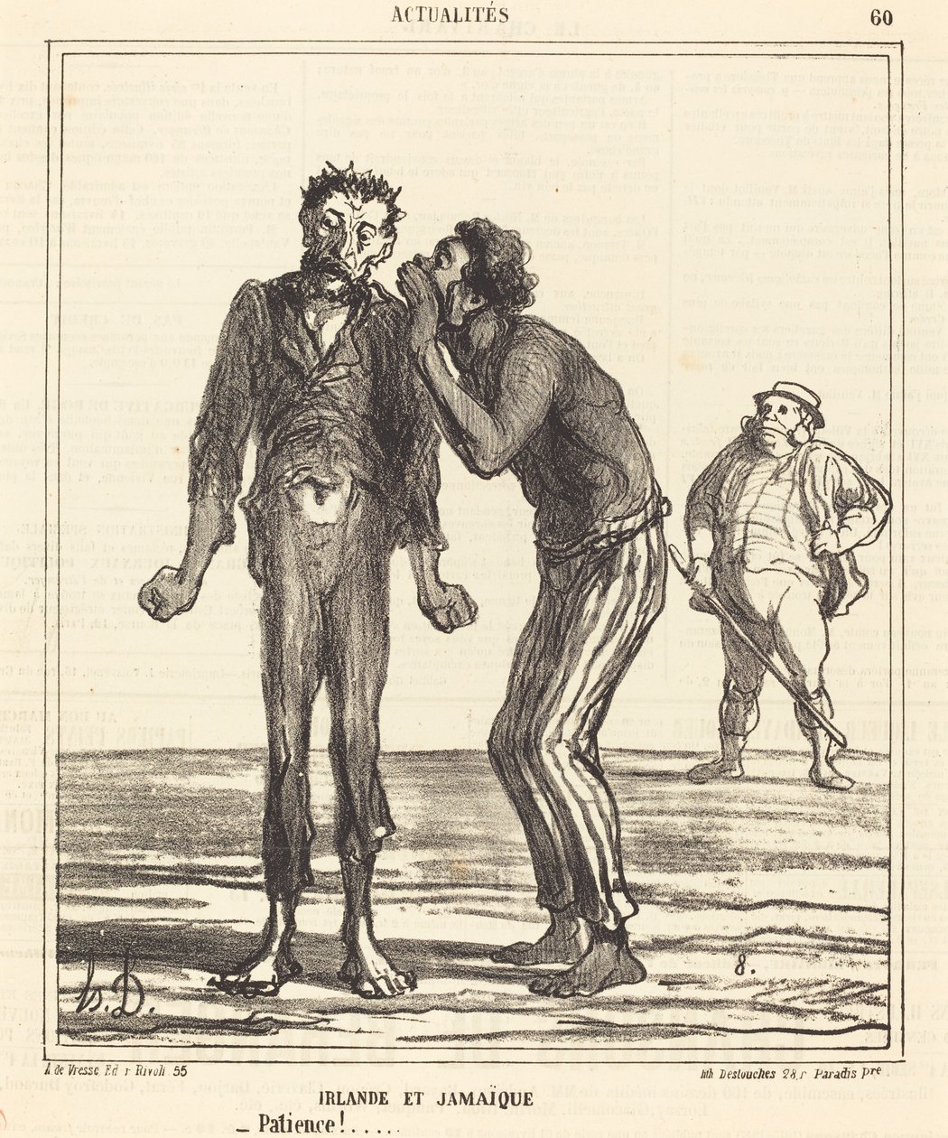 Irlanda e Giamaica - Pazienza!... da Honoré Daumier