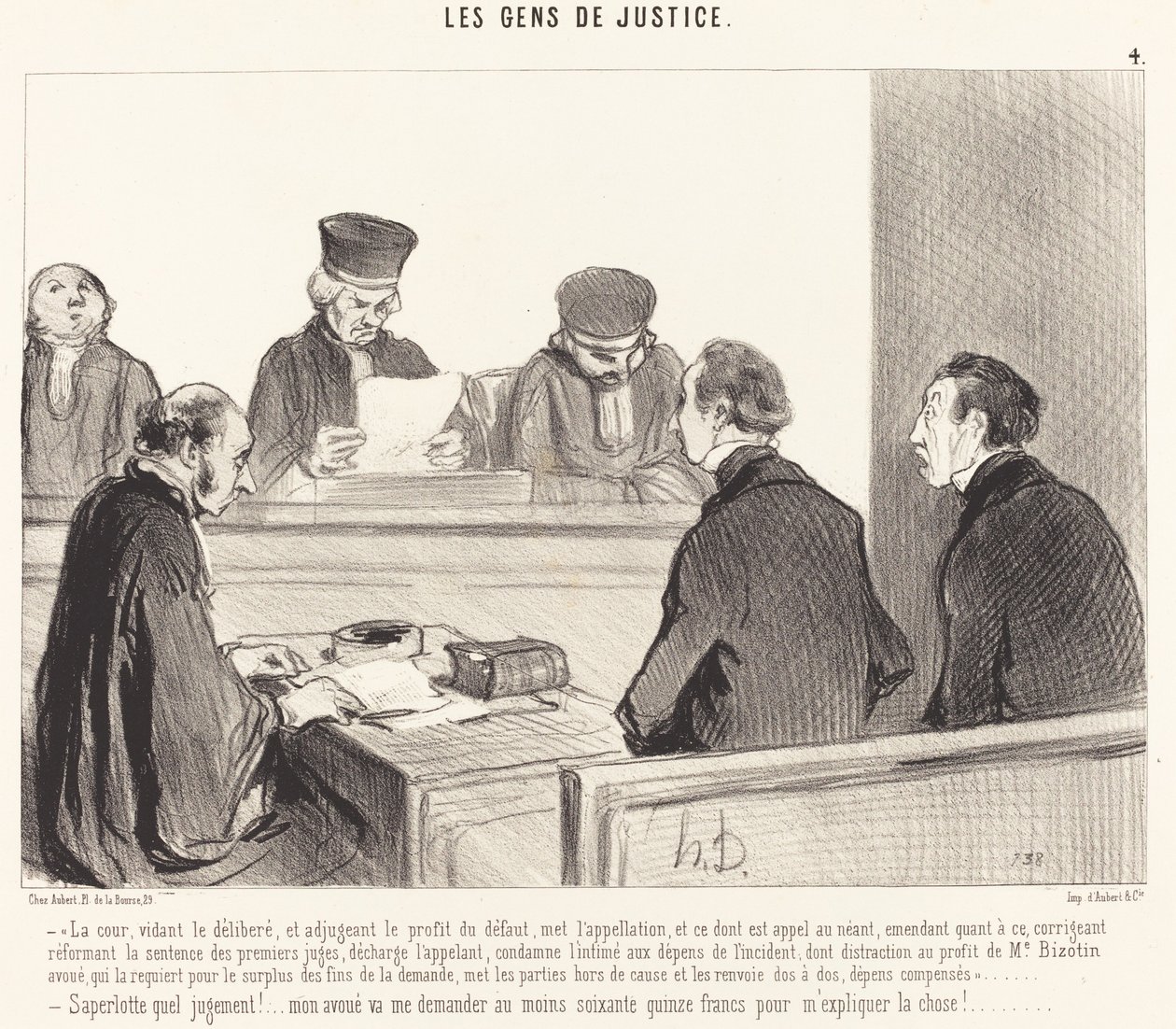 La Corte, svuotando il deliberato... da Honoré Daumier