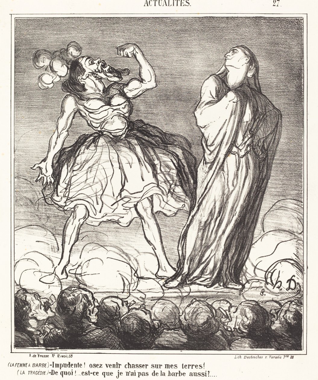La donna barbuta da Honoré Daumier