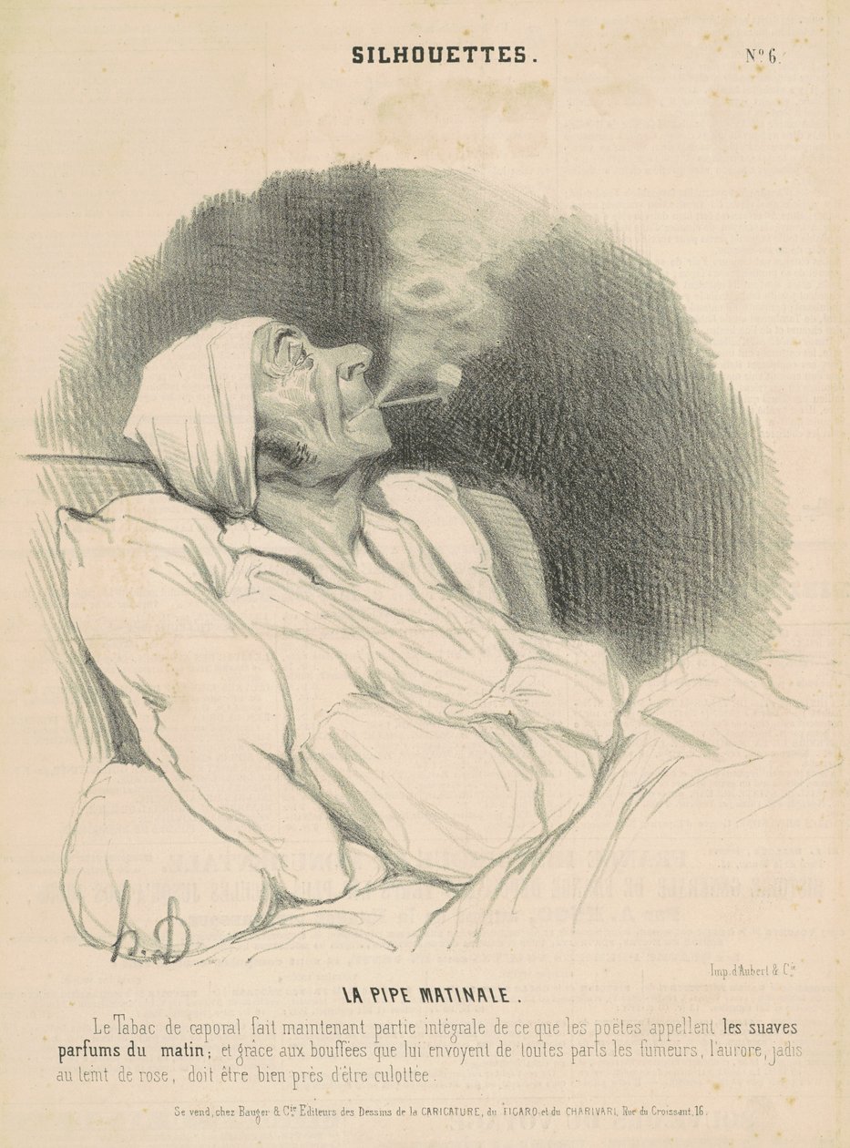 La pipa mattutina da Honoré Daumier