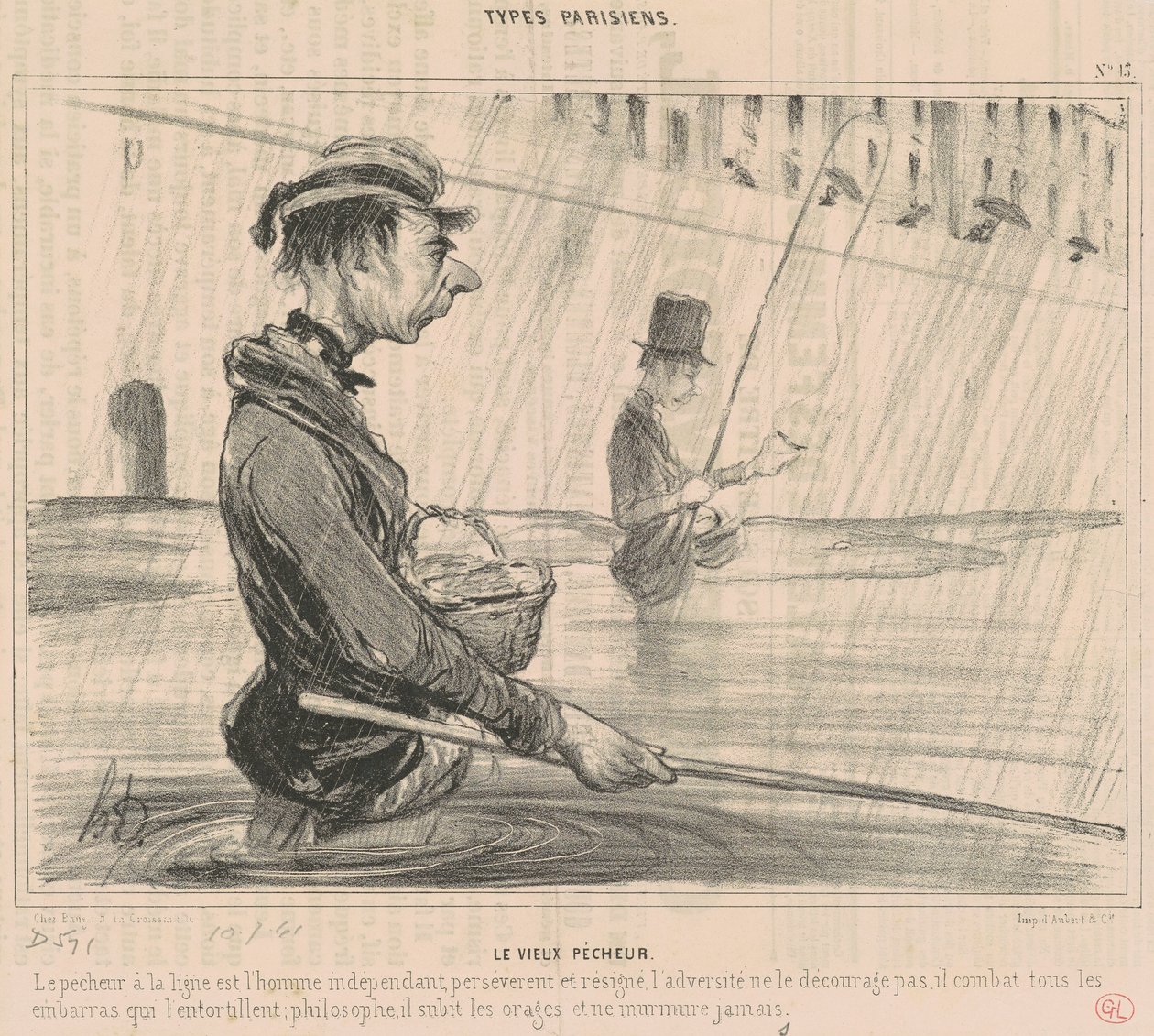 Il vecchio pescatore da Honoré Daumier
