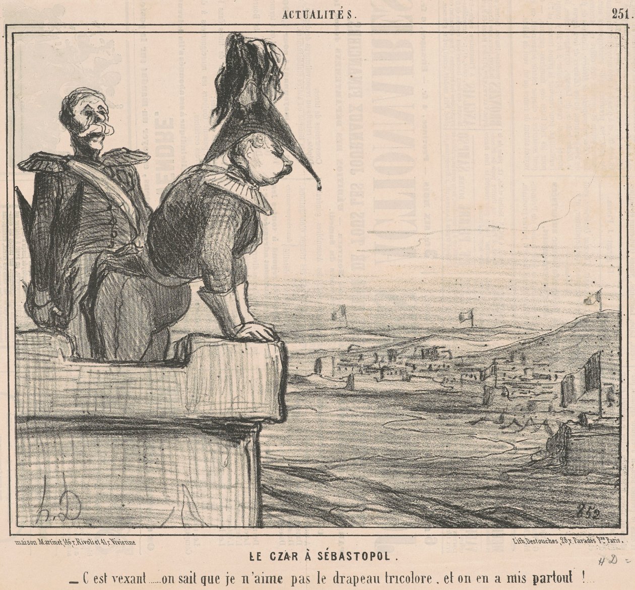 Lo zar a Sebastopoli da Honoré Daumier