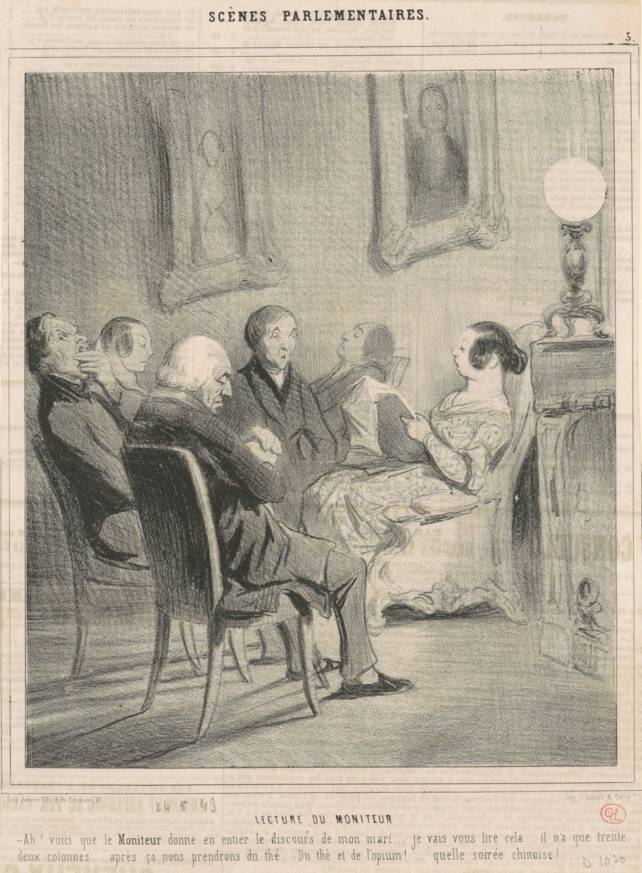 Lettore del monitore da Honoré Daumier