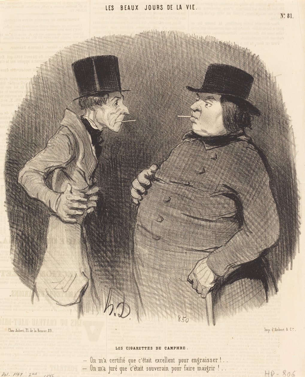 Le sigarette di canfora da Honoré Daumier