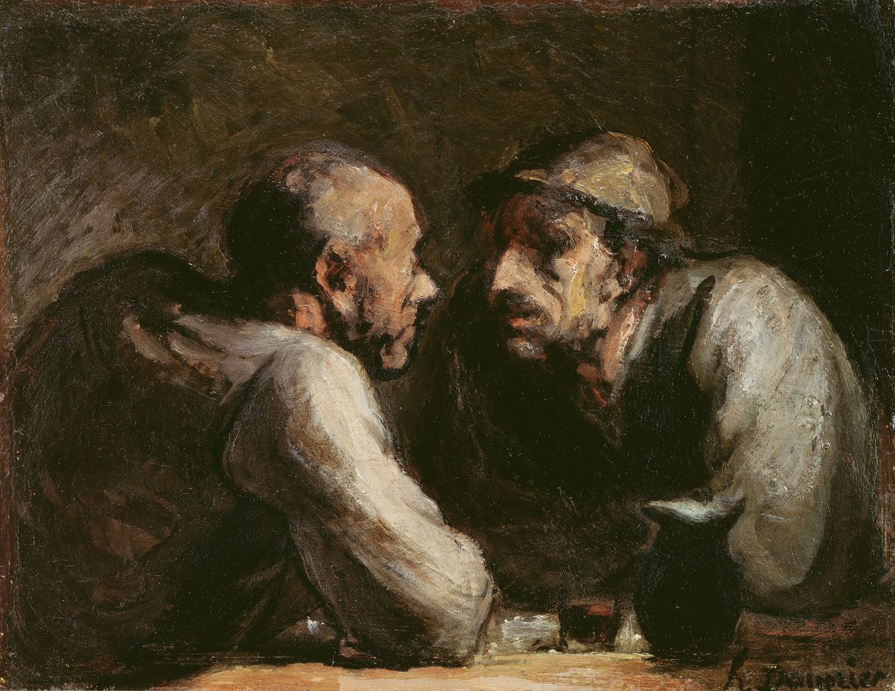 I due bevitori da Honoré Daumier