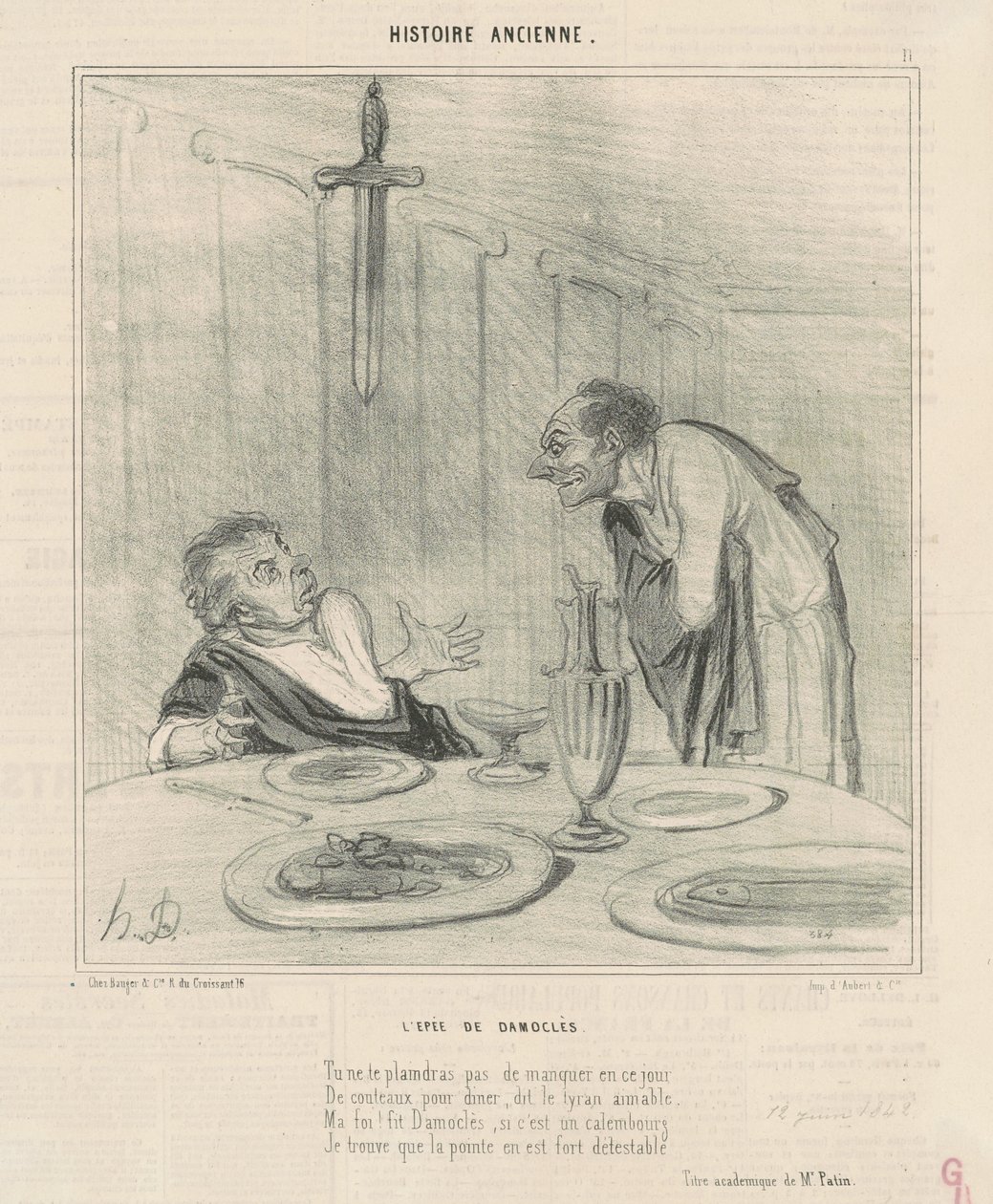 La spada di Damocle da Honoré Daumier