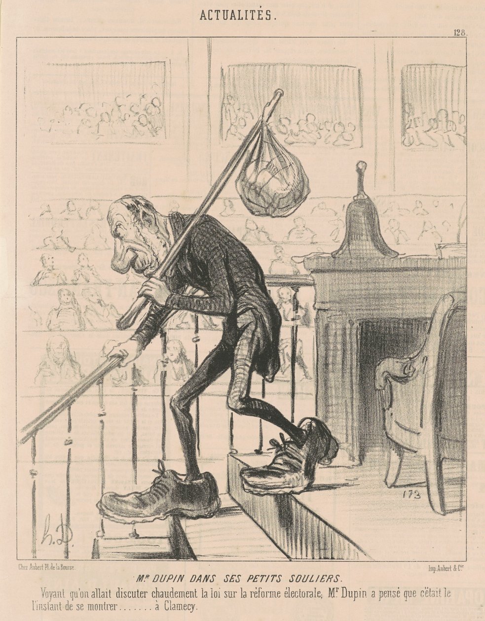 M. Dupin nei suoi piccoli scarponi da Honoré Daumier
