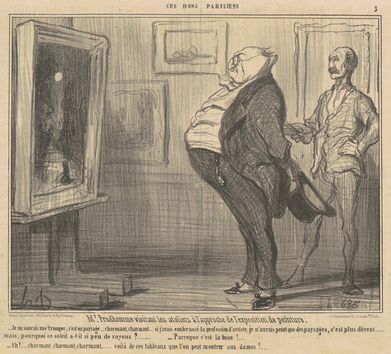 M. Prudhomme visitando i laboratori... da Honoré Daumier