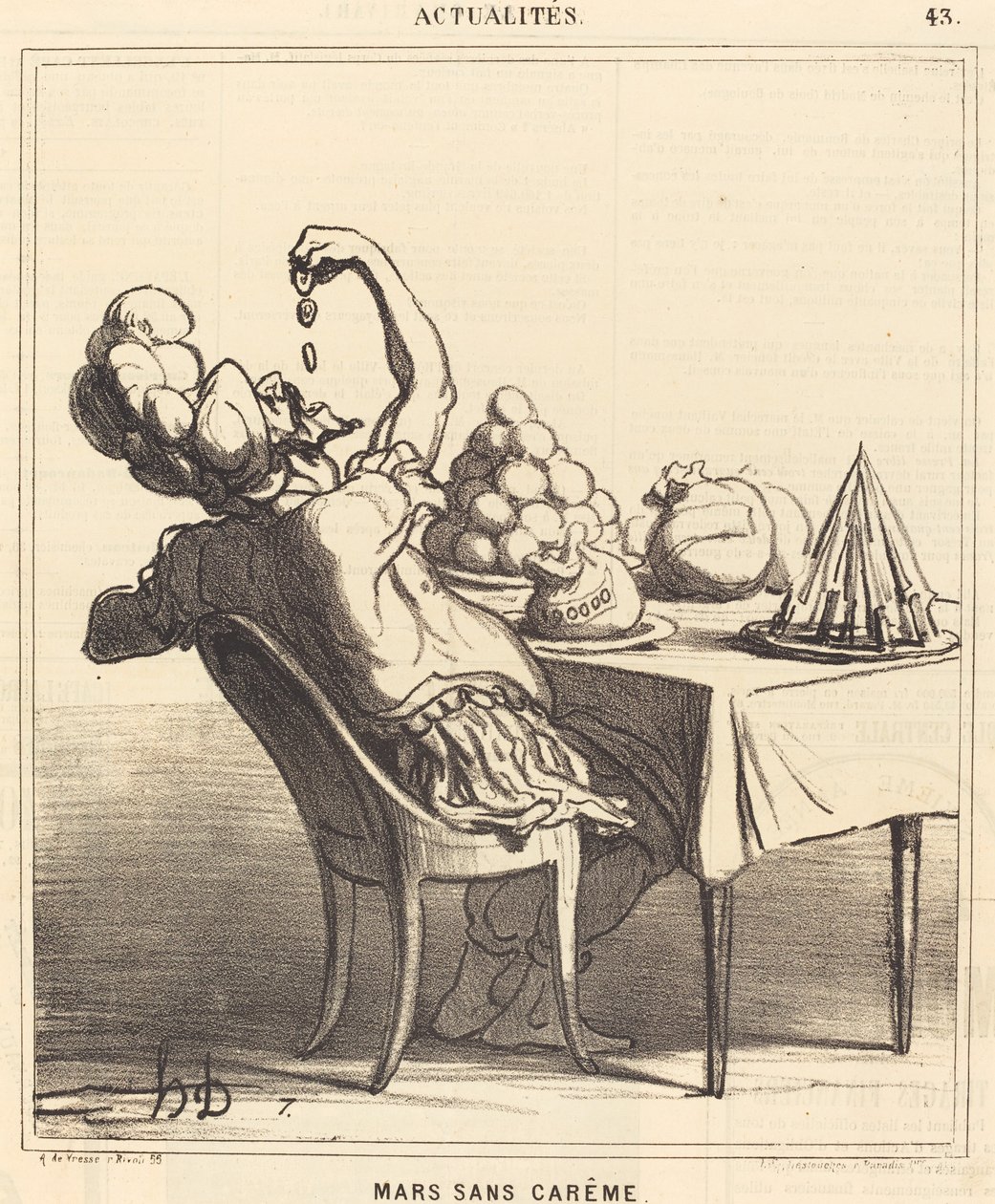 Marzo senza carnevale da Honoré Daumier