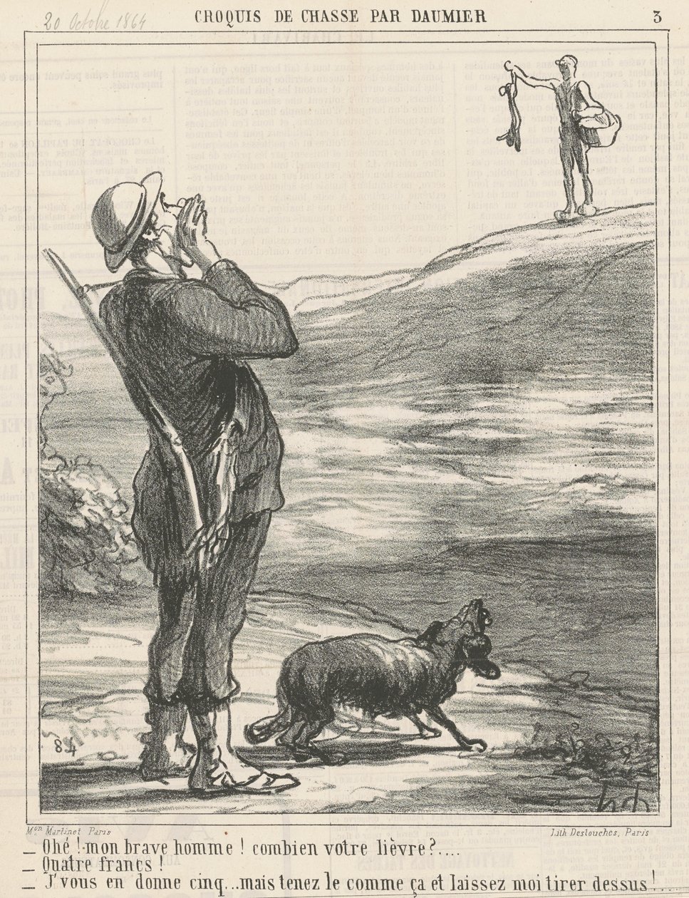 Ohé! ... Quanto costa la tua lepre? ... da Honoré Daumier