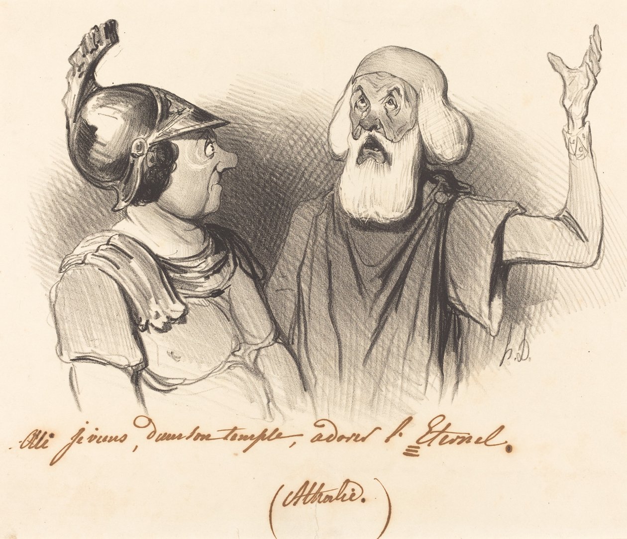 Sì, vengo, nel suo tempio... da Honoré Daumier