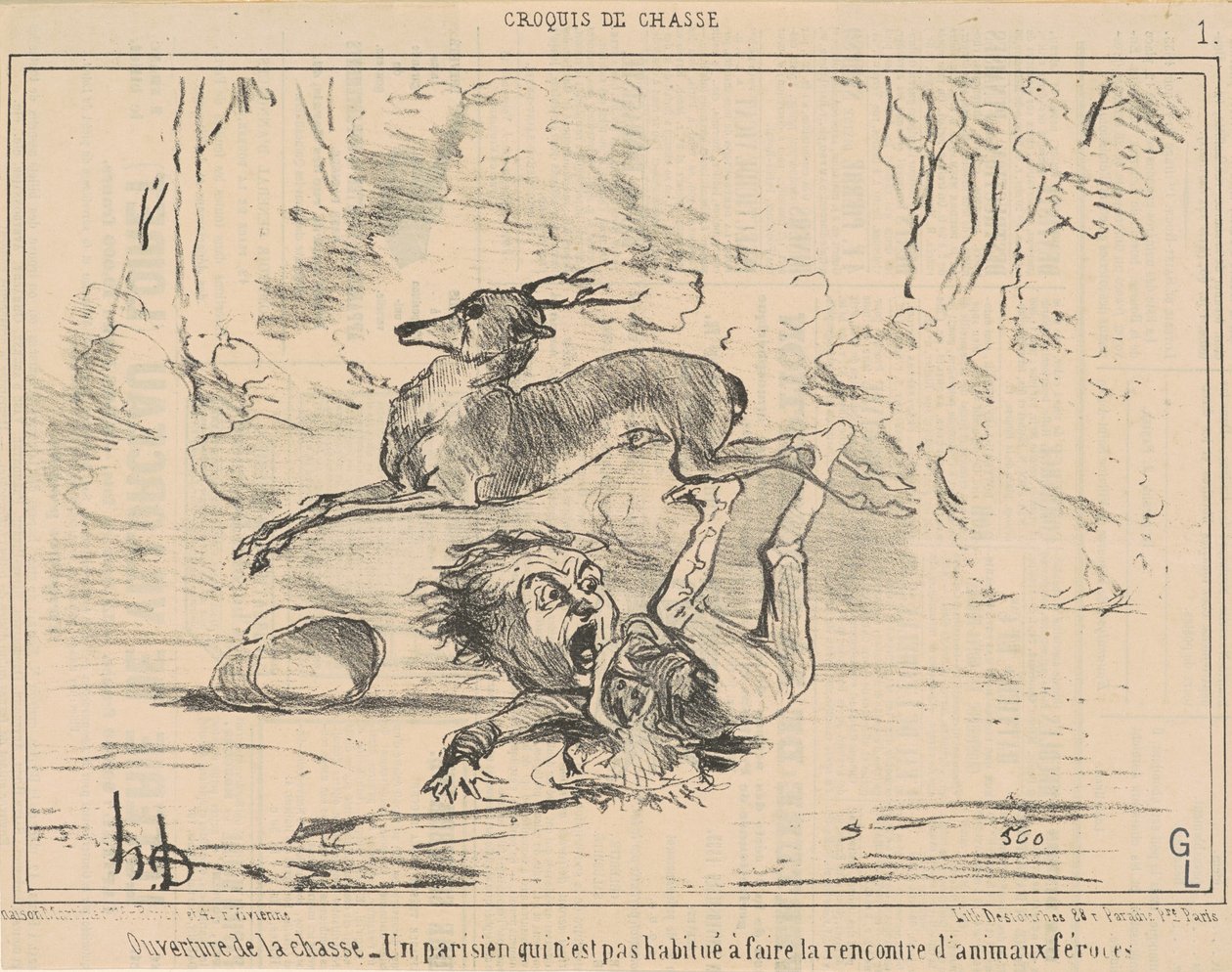 Apertura della caccia da Honoré Daumier