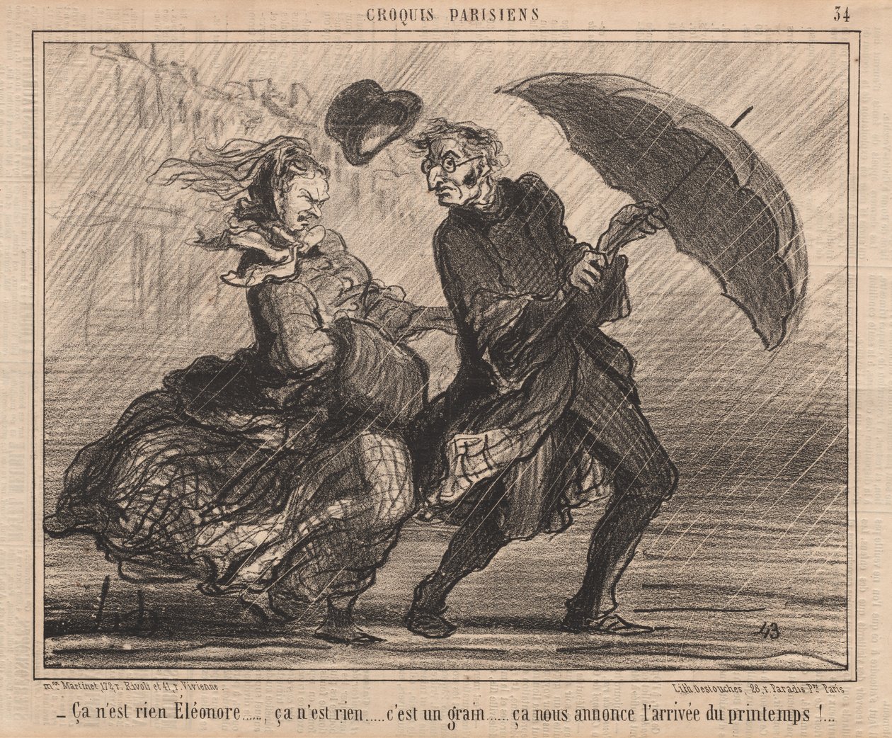 Schizzi Parigini: Non è Niente Eleanor da Honoré Daumier