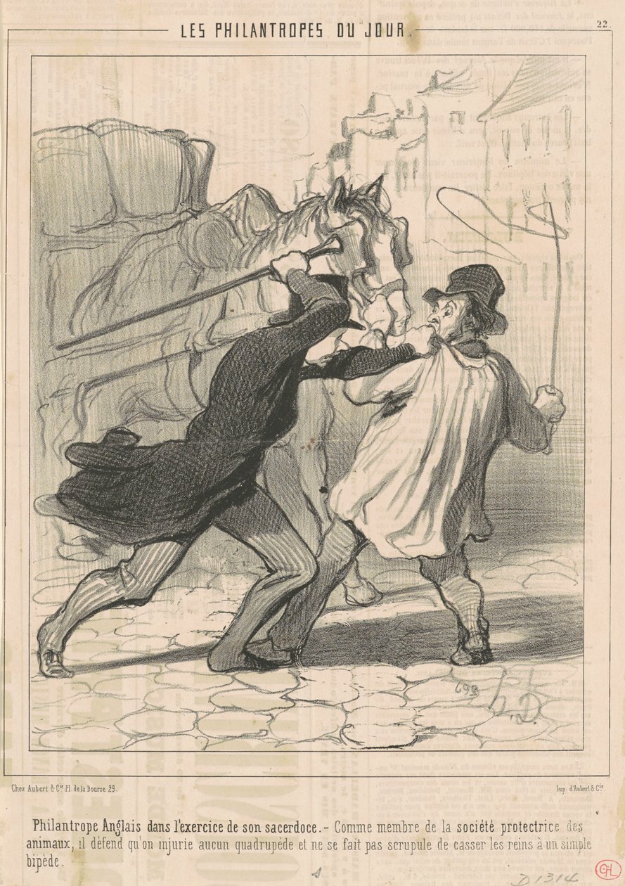 Filantropo inglese in esercizio... da Honoré Daumier