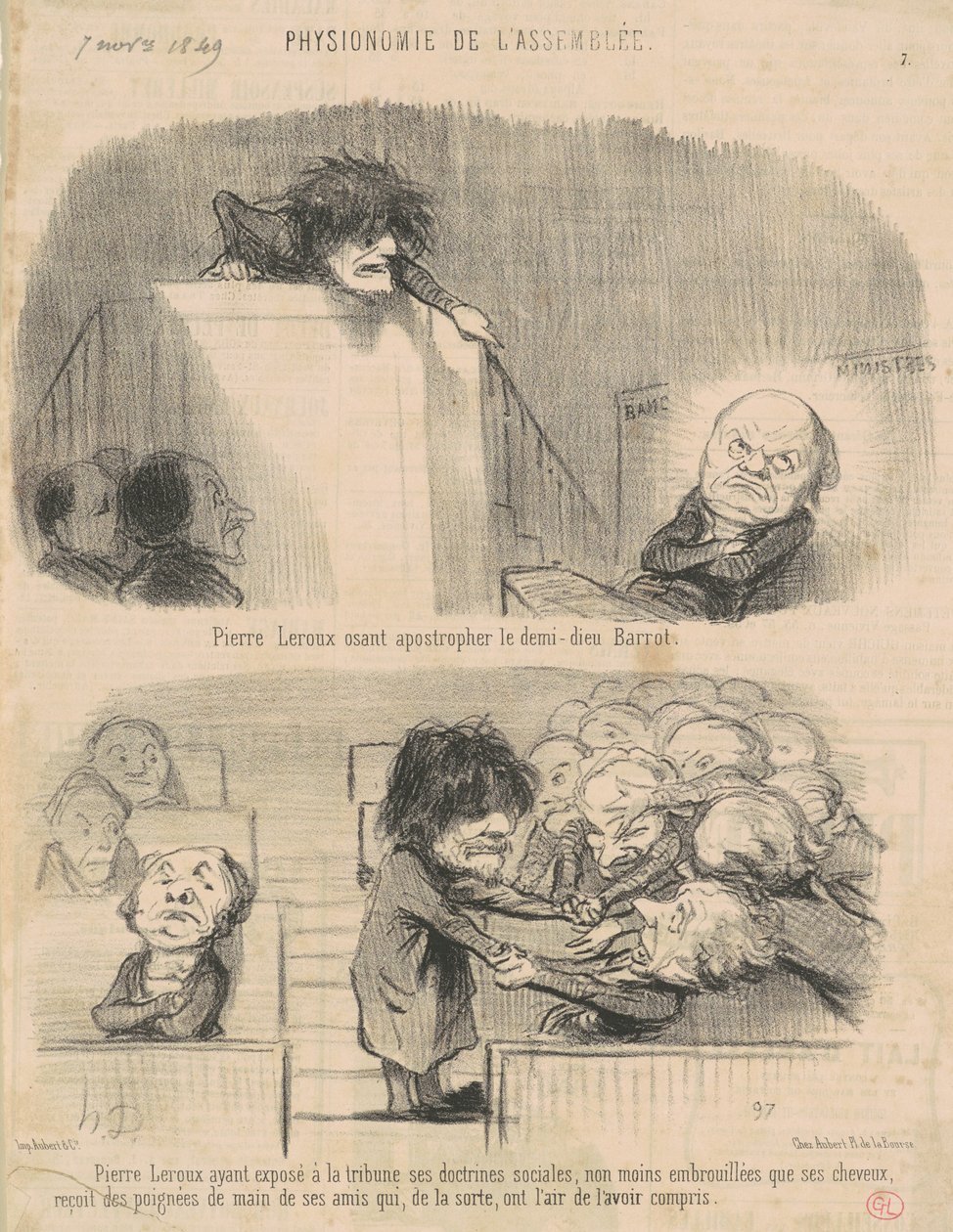 Pierre Leroux Osant apostrophe ... da Honoré Daumier