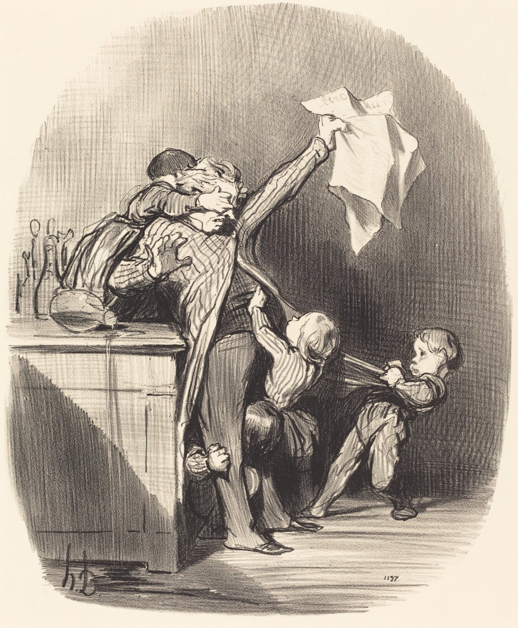 Piaceri della paternità da Honoré Daumier