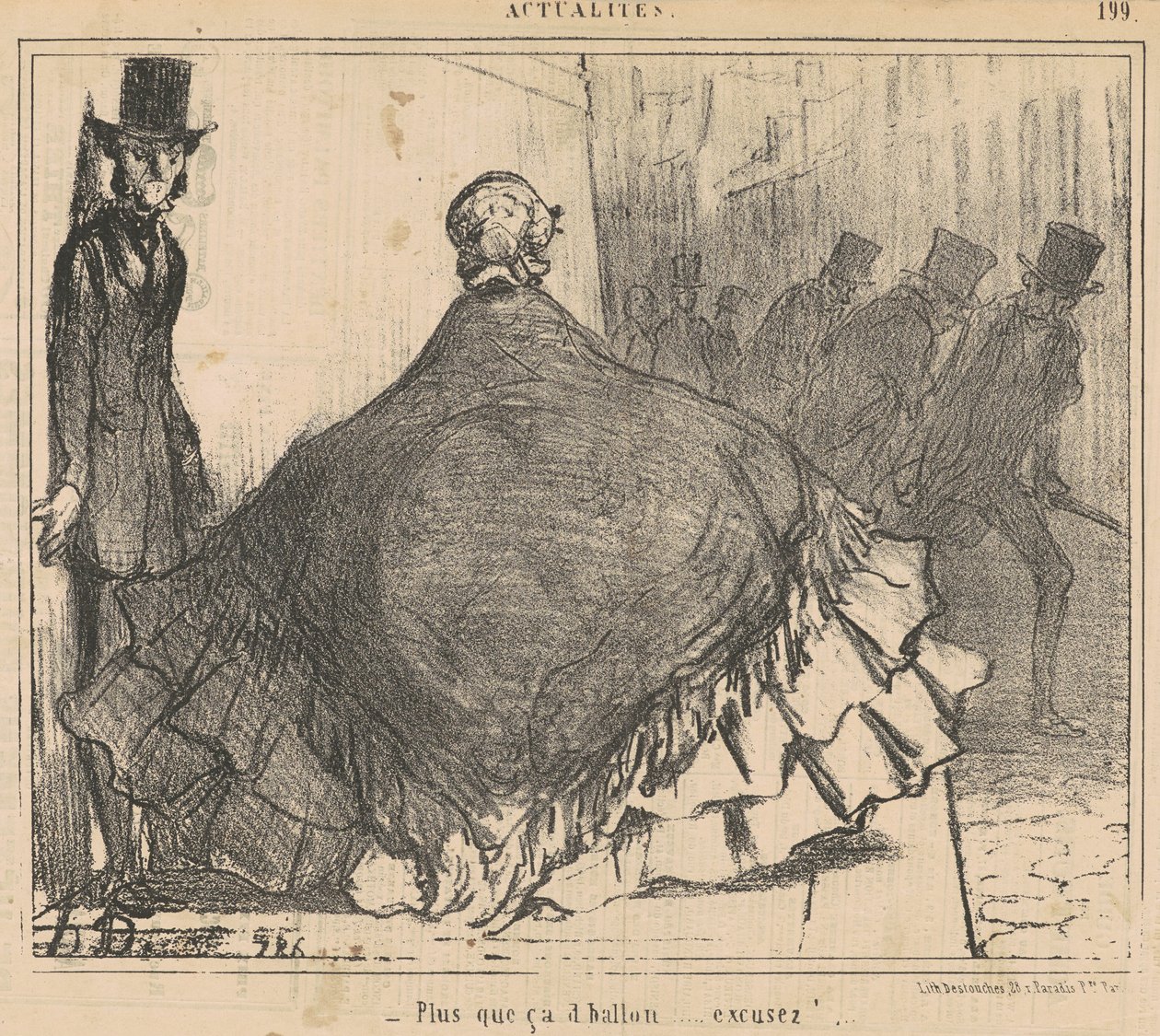 Più che un pallone ... Scusate! ... da Honoré Daumier