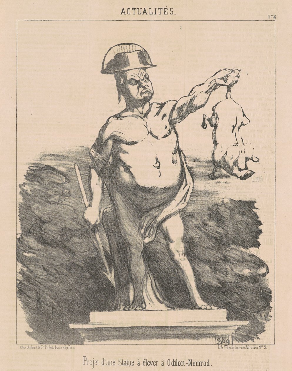 Progetto di una statua ... a Odilon-Nemrod da Honoré Daumier