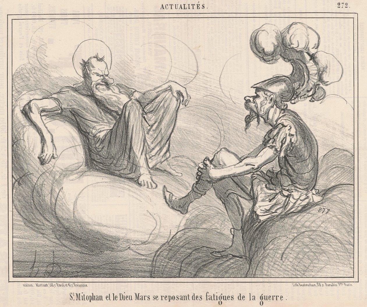 San Mitofano e il dio Marte... da Honoré Daumier