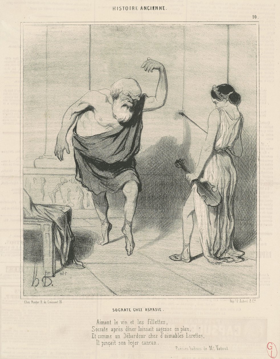 Socrate da Aspasia da Honoré Daumier