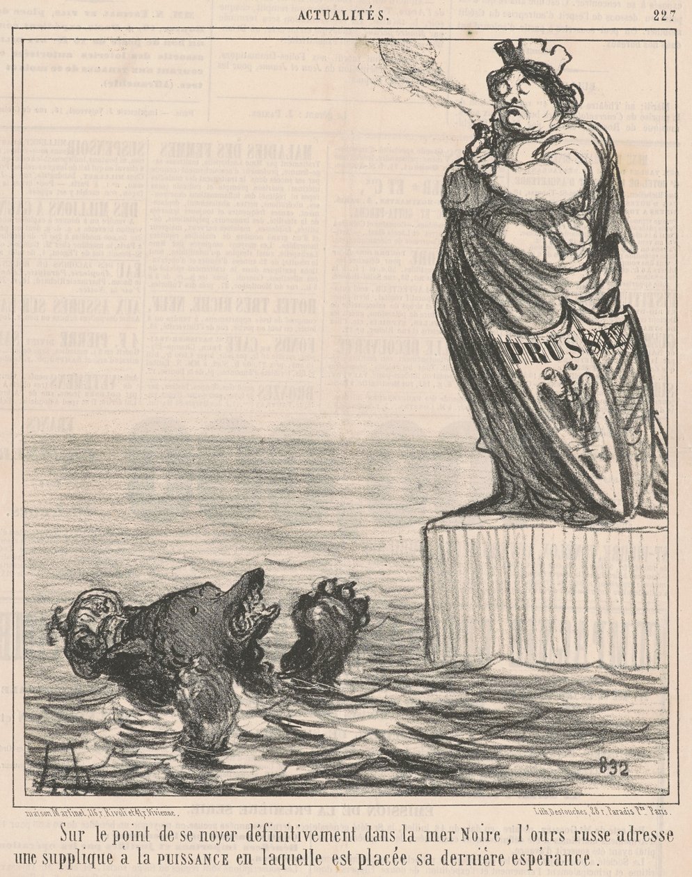 Sul punto di annegare... da Honoré Daumier