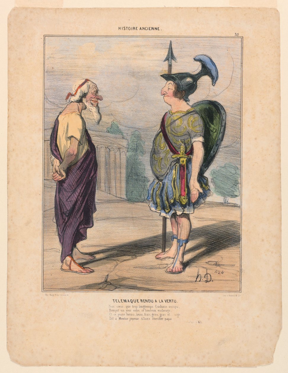 Telemaco Reso alla Virtù da Honoré Daumier