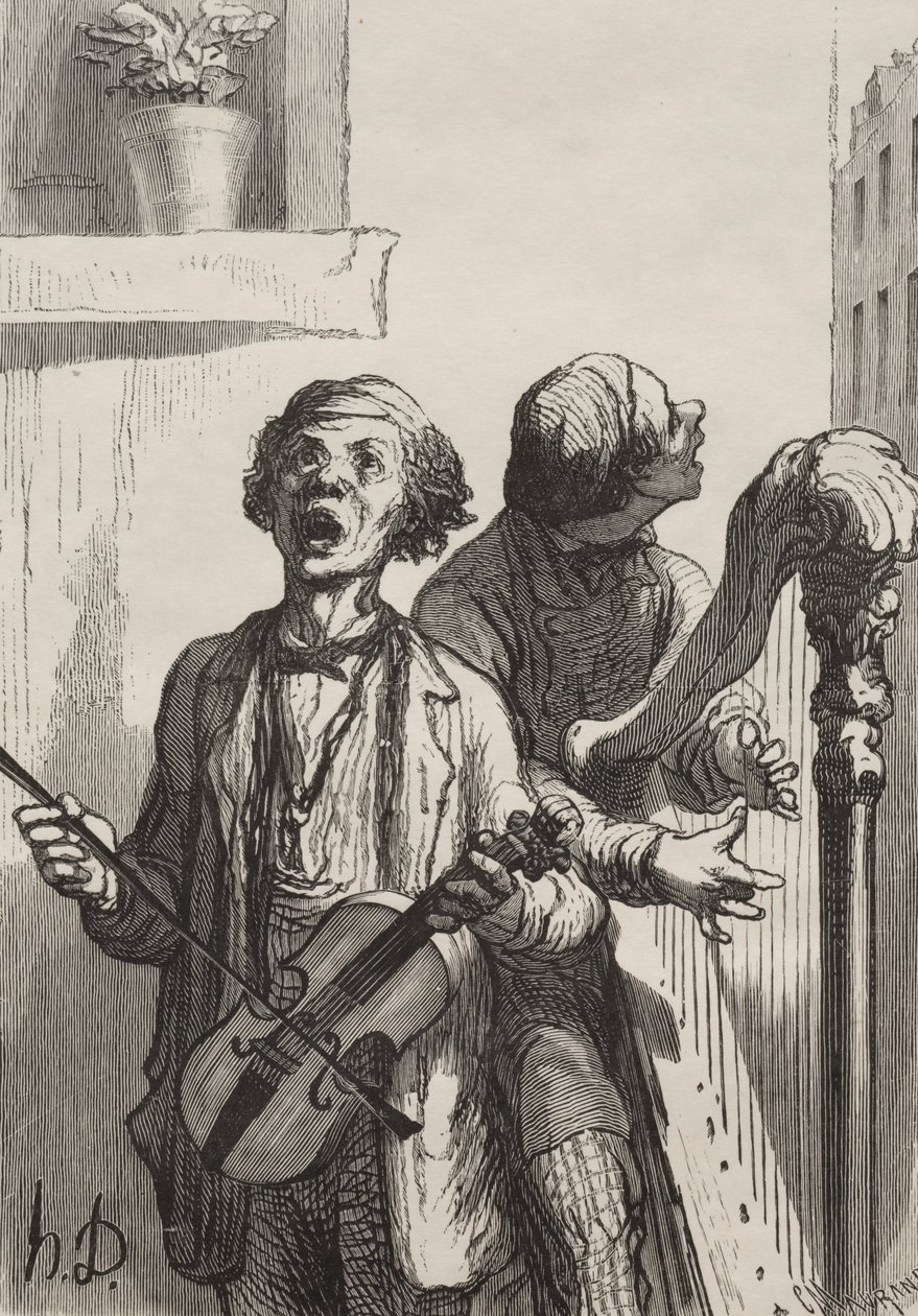 I cantanti: Cantanti di strada da Honoré Daumier